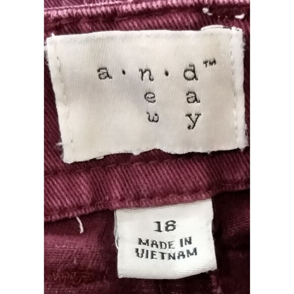 A New Day Stretch Womens Burgundy Pants Size 18 Casual Wear Comfortable Fit - Picture 7 of 9